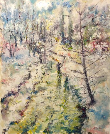 Pintura titulada "Nevicata" por Primo Canepari, Obra de arte original, Oleo