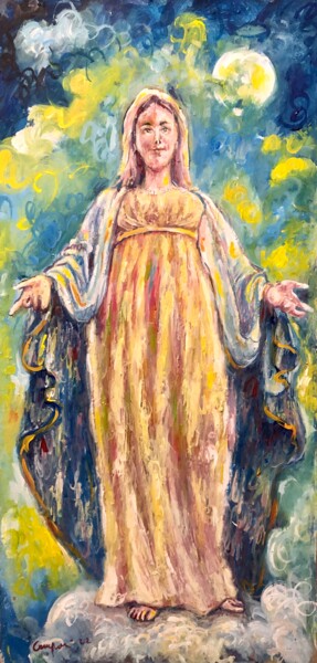 Painting titled "Donna" by Primo Canepari, Original Artwork, Acrylic