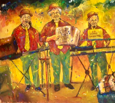 Pittura intitolato "Musicisti" da Primo Canepari, Opera d'arte originale, Acrilico