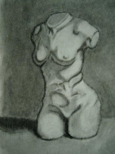 Drawing titled "Female Torso" by Michael Bailey, Original Artwork