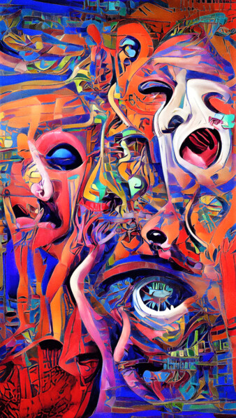 Arts numériques intitulée "Voice in my head" par Prince Elros, Œuvre d'art originale, Travail numérique 2D