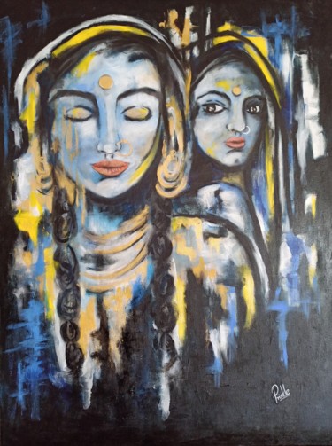Painting titled "Envy. Comparison is…" by Prinkle Mehta, Original Artwork, Acrylic