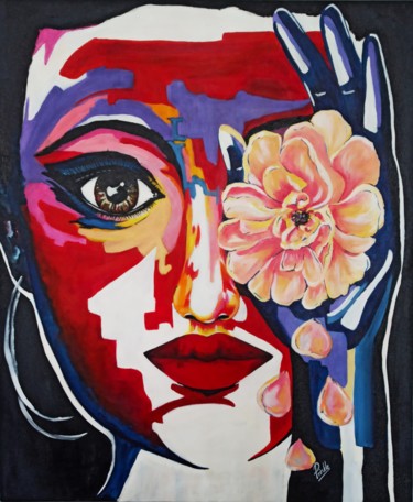 「Beauty in Tears」というタイトルの絵画 Prinkle Mehtaによって, オリジナルのアートワーク, アクリル