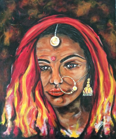 Painting titled "Ma" by Prinkle Mehta, Original Artwork, Acrylic