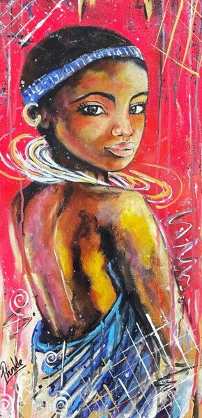 Painting titled "Binti the younG chi…" by Prinkle Mehta, Original Artwork, Acrylic
