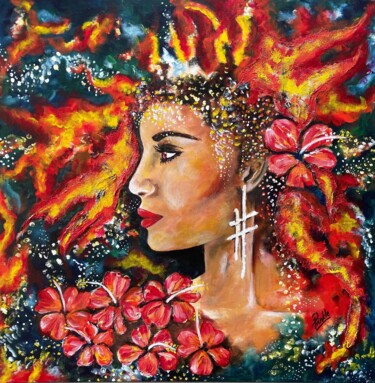 Картина под названием "Summer" - Prinkle Mehta, Подлинное произведение искусства, Акрил