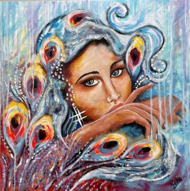 Malerei mit dem Titel "Monsoon" von Prinkle Mehta, Original-Kunstwerk, Acryl