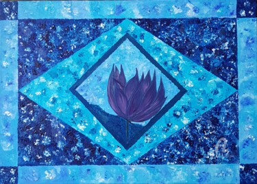 Peinture intitulée "Lotus" par Prisca Adam, Œuvre d'art originale, Acrylique