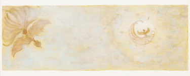Картина под названием "Envol du phénix ver…" - Priscilla Moore, Подлинное произведение искусства, Пигменты Установлен на Дер…