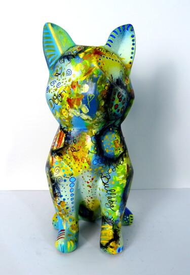 Sculpture titled "Sculpture Wild Bull…" by Priscilla Vettese, Original Artwork, Spray paint