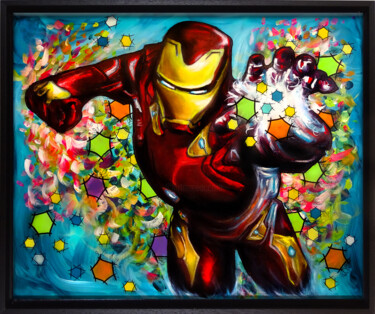 Peinture intitulée "Iron Man Peinture s…" par Priscilla Vettese, Œuvre d'art originale, Acrylique Monté sur Châssis en bois