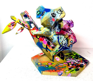 Sculpture intitulée "Sculpture Koala Pop…" par Priscilla Vettese, Œuvre d'art originale, Bombe aérosol