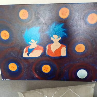 Картина под названием "Dragon Ball" - Priscillia Leroy Lopez (Fleurhope), Подлинное произведение искусства, Акрил