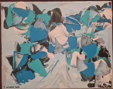 Pittura intitolato "Papillon abstrait" da Priscillia Leroy Lopez (Fleurhope), Opera d'arte originale, Acrilico