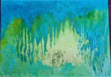 Painting titled "La forêt" by Priscillia Leroy Lopez (Fleurhope), Original Artwork, Acrylic