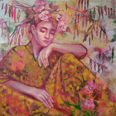 Painting titled "Pensive Mood" by Ekaterina Prisich, Original Artwork, Oil