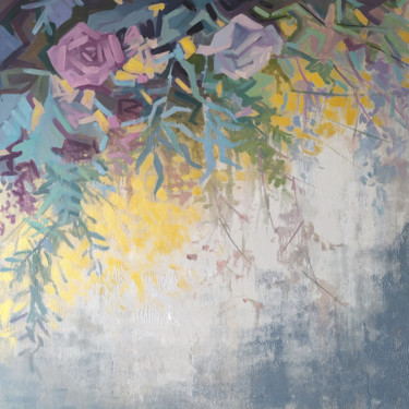 Malerei mit dem Titel "Floral Abstraction" von Ekaterina Prisich, Original-Kunstwerk, Öl