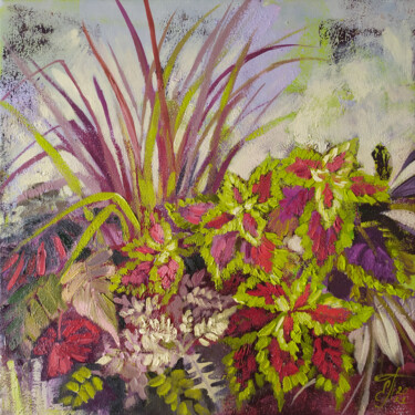 Painting titled "Plant Festival" by Ekaterina Prisich, Original Artwork, Oil