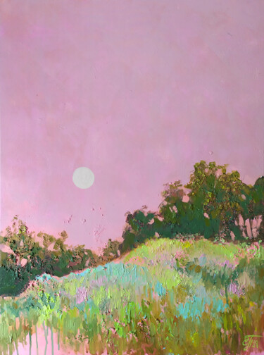 Peinture intitulée "Pink Sky" par Ekaterina Prisich, Œuvre d'art originale, Acrylique