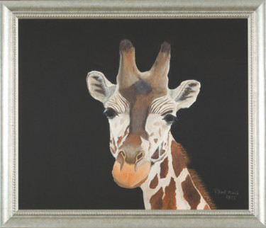 Giraffe Malerei mit dem Titel "Giraffe" von Priska Heri Monjé, Original-Kunstwerk, Acryl