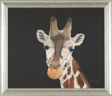 Schilderij getiteld "Giraffe" door Priska Heri Monjé, Origineel Kunstwerk, Acryl