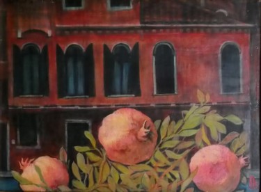 Картина под названием "Плоды граната" - Aleksandr Sydoruk, Подлинное произведение искусства, Темпера