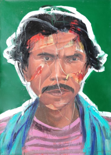 Painting titled "Villan" by Pritam Priyalochan, Original Artwork, Acrylic