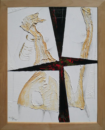 Pittura intitolato "dietro il corpo" da Michele Privileggi, Opera d'arte originale