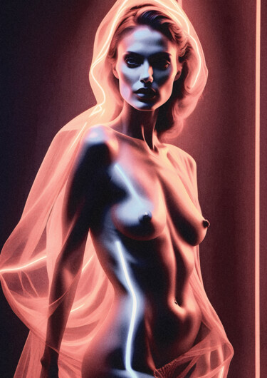 Digitale Kunst mit dem Titel "Radiant Reverie No…" von Probebyar, Original-Kunstwerk, KI-generiertes Bild