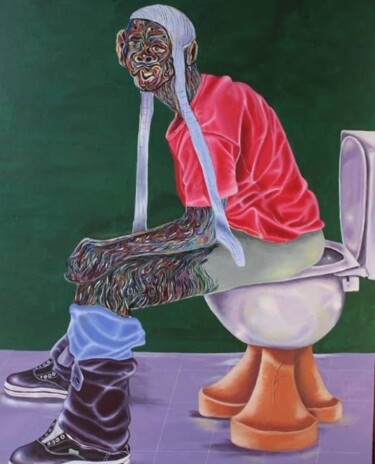 Malerei mit dem Titel "Le soulagement" von Prochore Tchuidjang (Prod'or), Original-Kunstwerk, Acryl