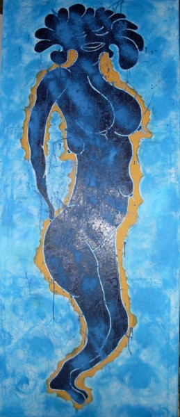 Peinture intitulée "Ondine de la source…" par Eric Prodhon, Œuvre d'art originale, Huile