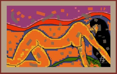 Digitale Kunst mit dem Titel "FEMININE FORM" von Prodip Kumar Sengupta, Original-Kunstwerk, Digitale Malerei