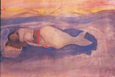 The dream Painting titled "The dream" by Prodip Kumar Sengupta, Original Artwork, Watercolor