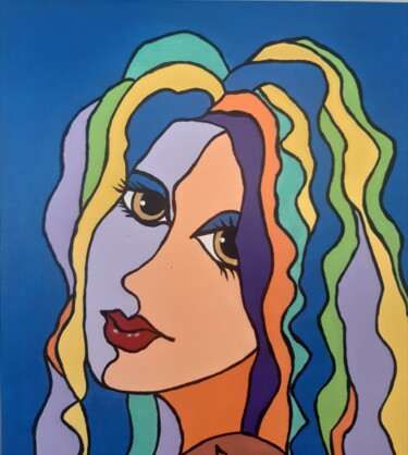 Painting titled "Hermosa" by Alejandro Gil, Original Artwork, Acrylic