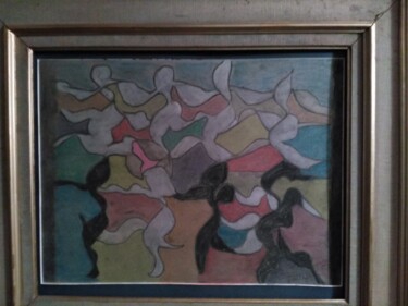 Peinture intitulée "Les danseuses" par Thierry Faivre, Œuvre d'art originale, Pastel
