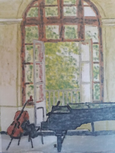 Digital Arts titled "Pianoforte" by Mary Sargent, Original Artwork, Digital Painting