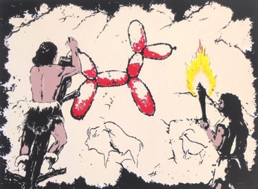 Incisioni, stampe intitolato "Croma-Koons Grotte…" da Canned, Opera d'arte originale, Serigrafia