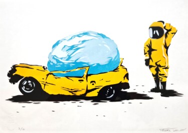 "Grêlon 2052" başlıklı Resim Canned tarafından, Orijinal sanat, Şablon