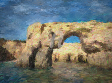 Digital Arts titled "Algarve - Küstenlan…" by Horst Rosenberger, Original Artwork, Digital Painting