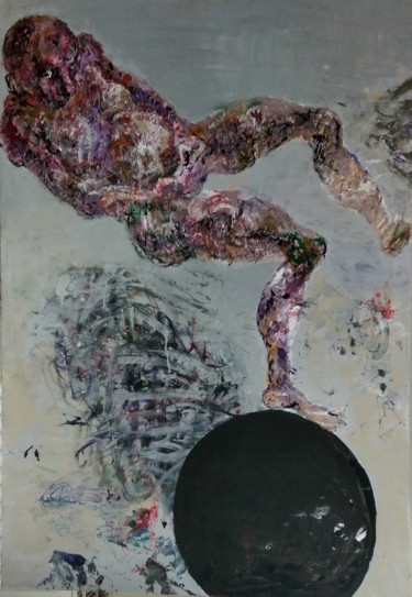 Painting titled "On the ball 2" by Nadia Pronina, Original Artwork, Acrylic