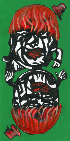 Schilderij getiteld "Jack of hearts / Va…" door Prop, Origineel Kunstwerk, Acryl