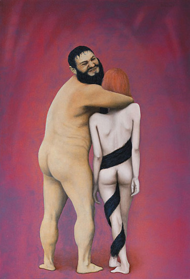 Картина под названием "Борода" - Prospero, Подлинное произведение искусства, Масло