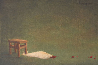 Painting titled "Табурет" by Prospero, Original Artwork, Oil