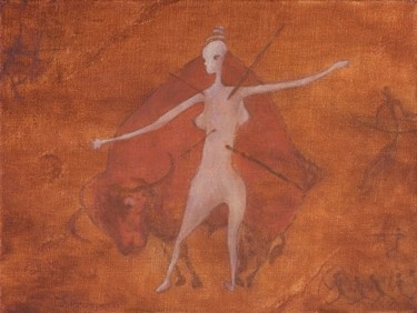 Картина под названием "Телец_3" - Prospero, Подлинное произведение искусства, Масло