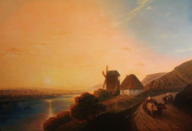 Painting titled "Zaporizhzhia" by Gennadiy Protsko, Original Artwork, Oil