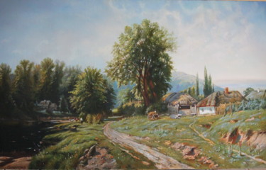 Peinture intitulée "view from Ukraine" par Gennadiy Protsko, Œuvre d'art originale, Huile