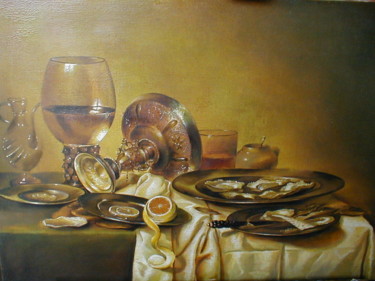 Painting titled "vases" by Gennadiy Protsko, Original Artwork, Oil