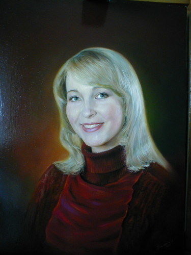 Painting titled "smile" by Gennadiy Protsko, Original Artwork, Oil