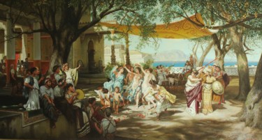 Pintura intitulada "The Judgment of Par…" por Gennadiy Protsko, Obras de arte originais, Óleo
