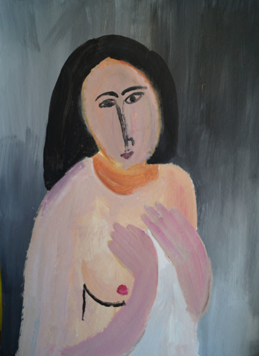 Peinture intitulée "Portrait d'après Mo…" par Amaury Prouvost, Œuvre d'art originale, Acrylique